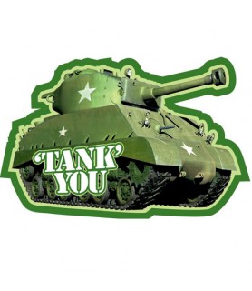 Military Camouflage Party 'Tank You' Thank You Notes w/ Envelopes (8ct)