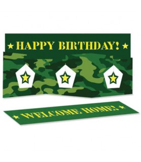 Military Camouflage Happy Birthday Centerpiece (1ct)
