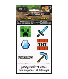 Minecraft Temporary Tattoos (4 sheets)