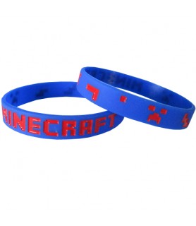 Minecraft Blue Rubber Bracelets / Favors (2ct)
