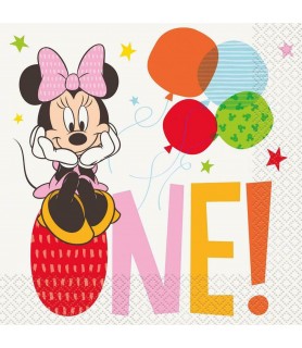 Minnie Mouse Disney Babies 1st Birthday 'One!' Lunch Napkins (16ct)