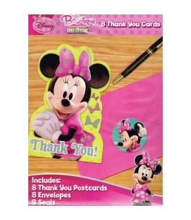 Minnie Mouse 'Bow-Tique' Glitter Thank You Note Set w/ Envelopes (8ct)