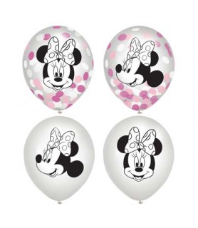 Minnie Mouse 'Forever' Confetti Filled Latex Balloons (6ct)