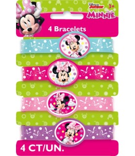 Minnie Mouse 'Minnie's Bow-Toons' Rubber Bracelets / Favors (4ct)