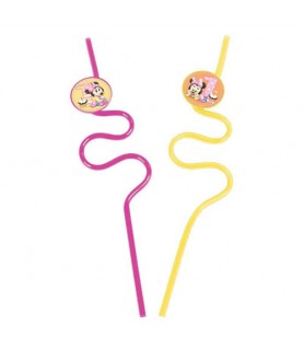 Minnie Mouse 1st Birthday Squiggle Straws / Favors (2ct)