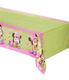 Minnie Mouse 1st Birthday Plastic Table Cover (1ct)*