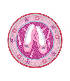 Ballerina 'Twinkle Toes' Large Paper Plates (8ct)
