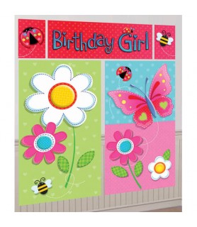 Garden Girl Wall Poster Decorating Kit (5pc)
