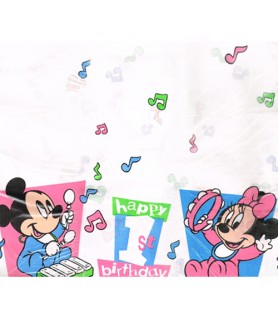 Disney Babies '1st Birthday Tunes' Paper Table Cover (1ct)