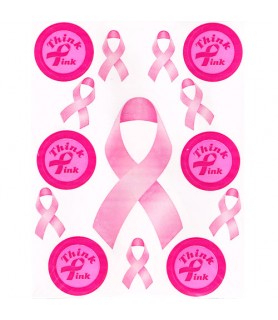 Breast Cancer Awareness 'Think Pink' Stickers (4 sheets)