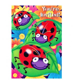 Ladybugs Invitations w/ Envelopes (8ct)