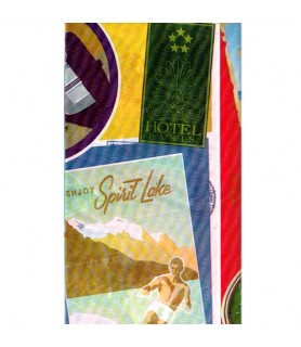 Summer 'Travel Time' Plastic Table Cover (1ct)