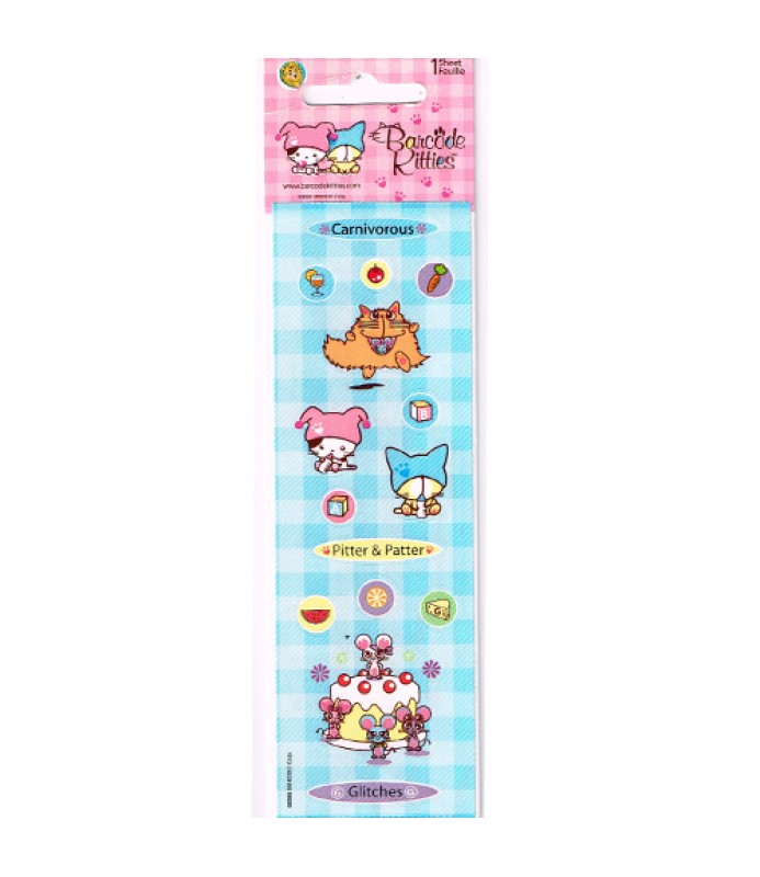 Barcode Kitties Stickers (1 sheet)