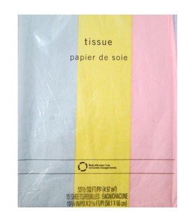Blue, Yellow, and Pink Tissue Paper (15ct)