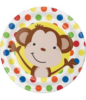 Birthday 'Fun Monkey' Small Paper Plates (8ct)