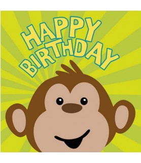 Jungle Animals 'Monkeyin Around' Happy Birthday Lunch Napkins (16ct)