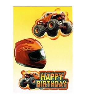 Monster Truck 'Happy Birthday' Extra Large Paper Cut Outs (3ct)