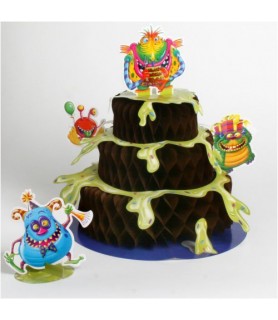 Happy Birthday 'Monster Party' Honeycomb Centerpiece (1ct)