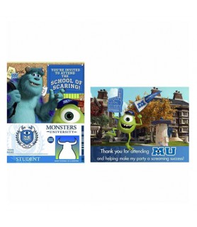 Monsters University Inc. Invitations and Thank You Postcards w/ Envelopes (8ct ea.)
