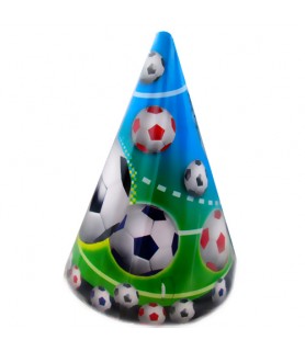 Soccer Ball Cone Hats (8ct)