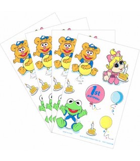 Muppets Babies Vintage 1985 1st Birthday Stickers (4 sheets)