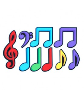 Music 'Dancing Music Notes' Assorted Paper Cutouts (9ct)