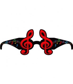 Music 'Dancing Music Notes' Paper Favor Glasses (6ct)