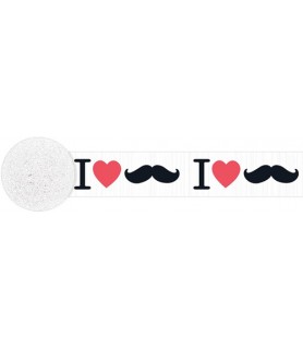 Mustache Party Crepe Paper Streamer (81ft)
