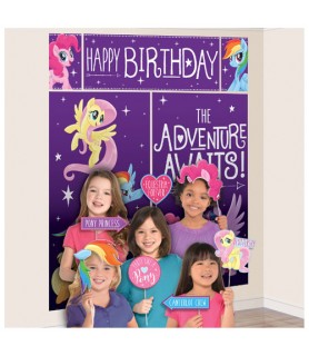 My Little Pony 'Friendship Adventures' Wall Poster Decorating Kit w/ Photo Props (17pc)