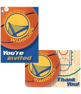 NBA Golden State Warriors Invitations and Thank You Notes w/ Envelopes (8ct ea.)