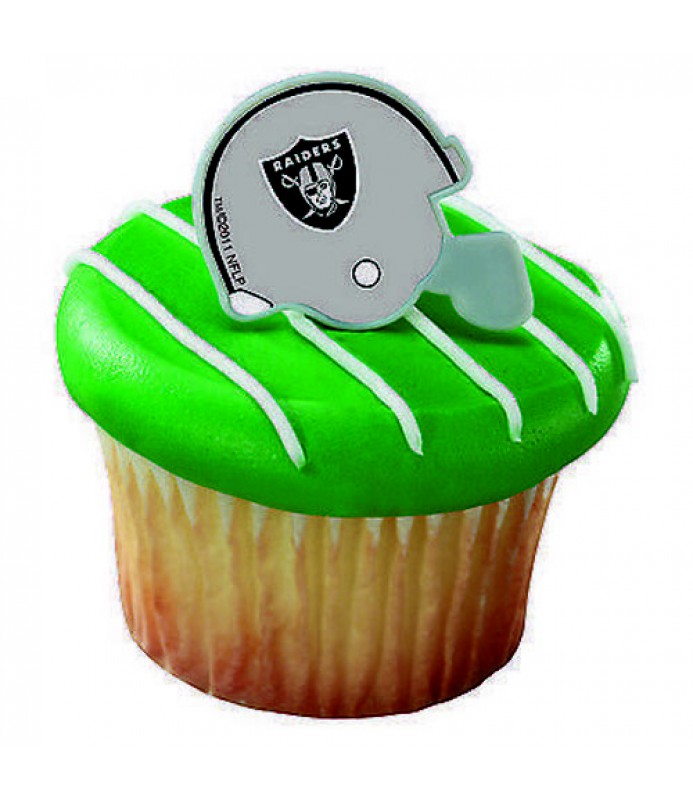 Las Vegas Raiders Licensed Cupcake Ring Toppers