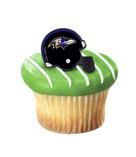 NFL Baltimore Ravens Cupcake Rings / Toppers (12ct)