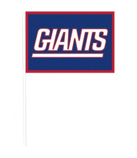 NFL New York Giants Plastic Flags / Favors (12ct)