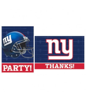 NFL New York Giants Invitations and Thank You Notes w/ Envelopes (8ct ea.)