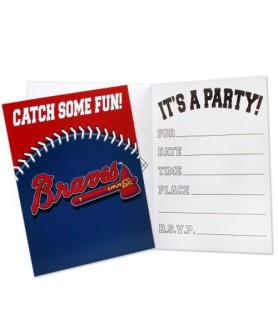 MLB Atlanta Braves Invitations w/ Envelopes (8ct)