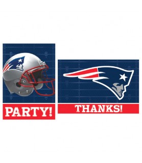 NFL New England Patriots Invitations and Thank You Notes w/ Envelopes (8ct ea.)