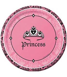 1st Birthday 'Royal Princess' Large Paper Plates (8ct)