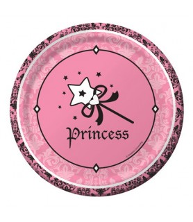 1st Birthday 'Royal Princess' Small Paper Plates (8ct)