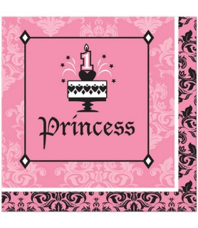 1st Birthday 'Royal Princess' Lunch Napkins (18ct)