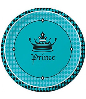 1st Birthday 'Royal Prince' Large Paper Plates (8ct)