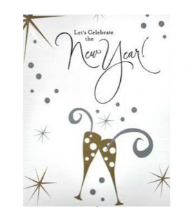 New Year's 'Let's Celebrate' Invitations w/ Envelopes (8ct)