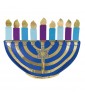 Religious 'Hanukkah' Menorah Plush Hat (1ct)