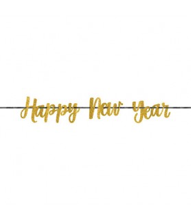 New Year's 'Happy New Year' Glitter Banner (1ct)