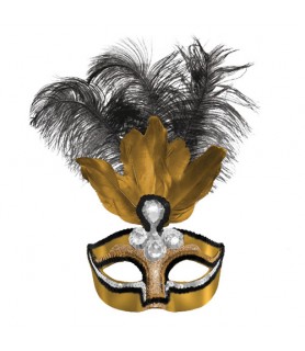 New Year's 'Glitzy Temptation' Deluxe Masquerade Mask (1ct)