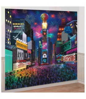 New Year's 'Times Square' Giant Wall Poster Decorating Kit (9pc)
