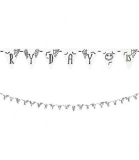 Nightmare Before Christmas 'Jack Skellington' Deluxe Glitter Canvas Pennant Banner (1ct)
