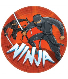 Happy Birthday 'Ninja' Large Paper Plates (8ct)