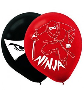 Happy Birthday 'Ninja' Latex Balloons (6ct)