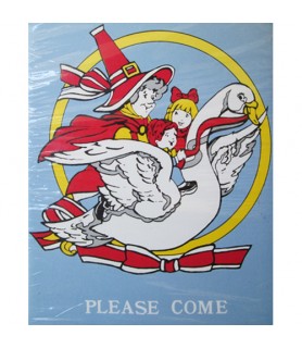 Nursery Rhymes 'Mother Goose' Vintage Invitations w/ Envelopes (8ct)