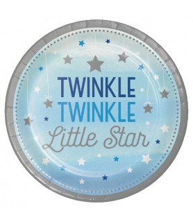 1st Birthday 'One Little Star Boy' Small Paper Plates (8ct)*
